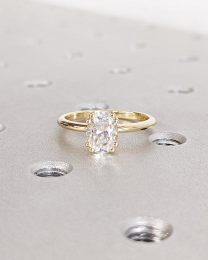 1.2 CT Round Solitaire Moissanite Engagement Ring
