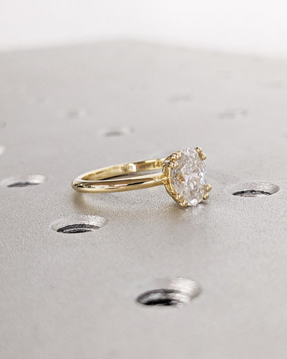 1.2 CT Round Solitaire Moissanite Engagement Ring