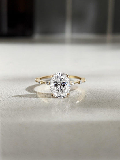 1.2 CT Round Solitaire Moissanite Engagement Ring