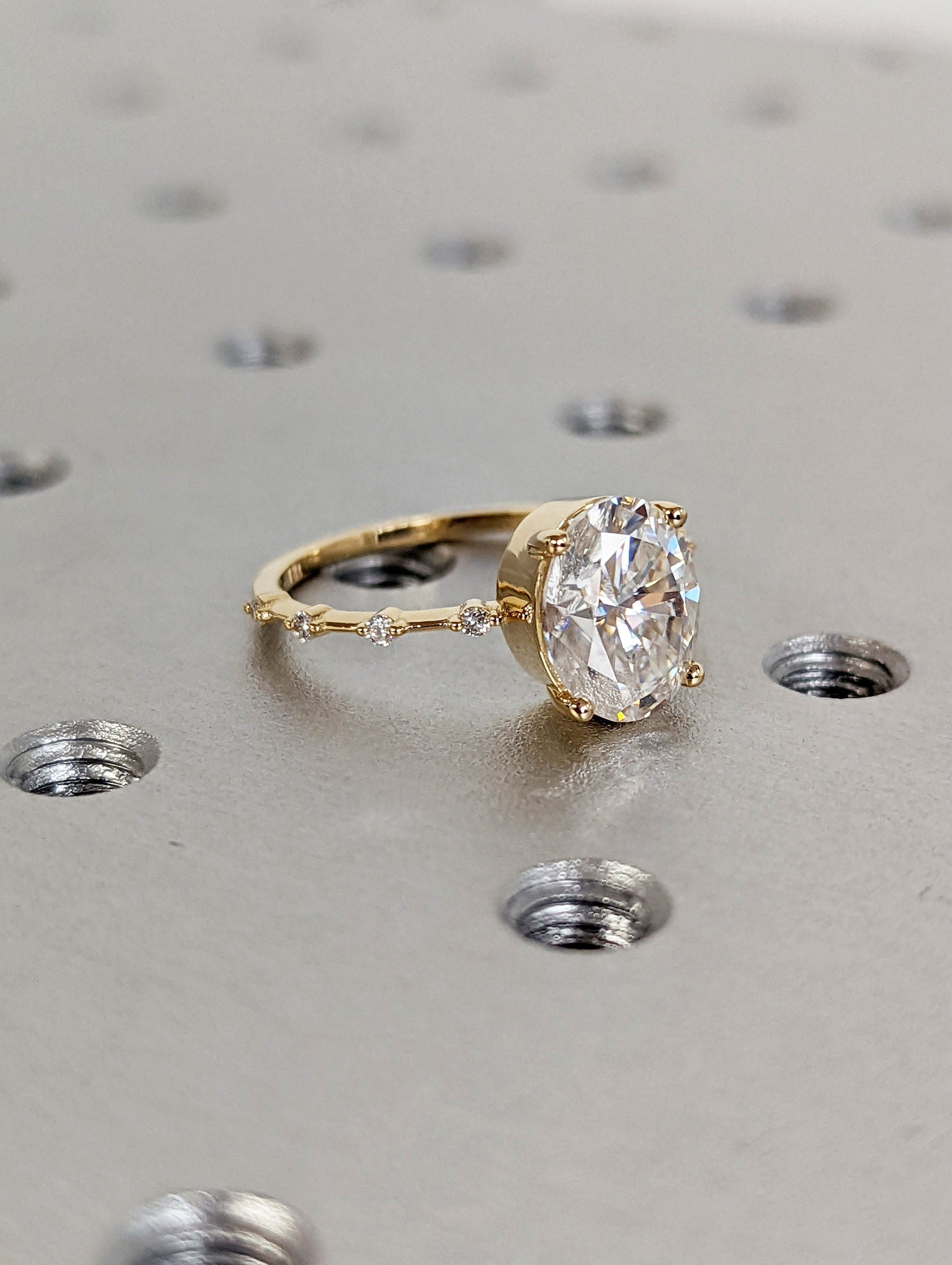 1.2 CT Round Solitaire Moissanite Engagement Ring