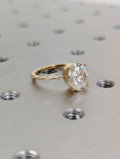 1.2 CT Round Solitaire Moissanite Engagement Ring