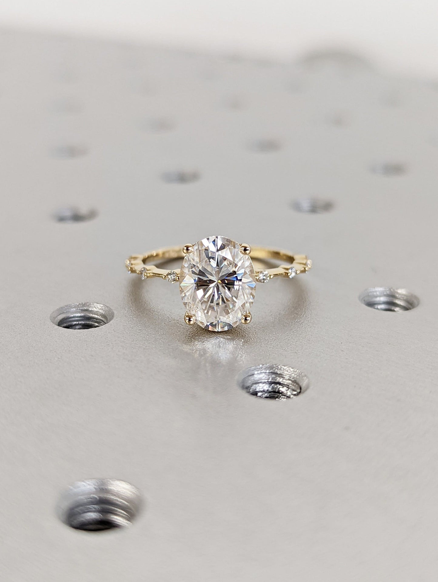 1.2 CT Round Solitaire Moissanite Engagement Ring