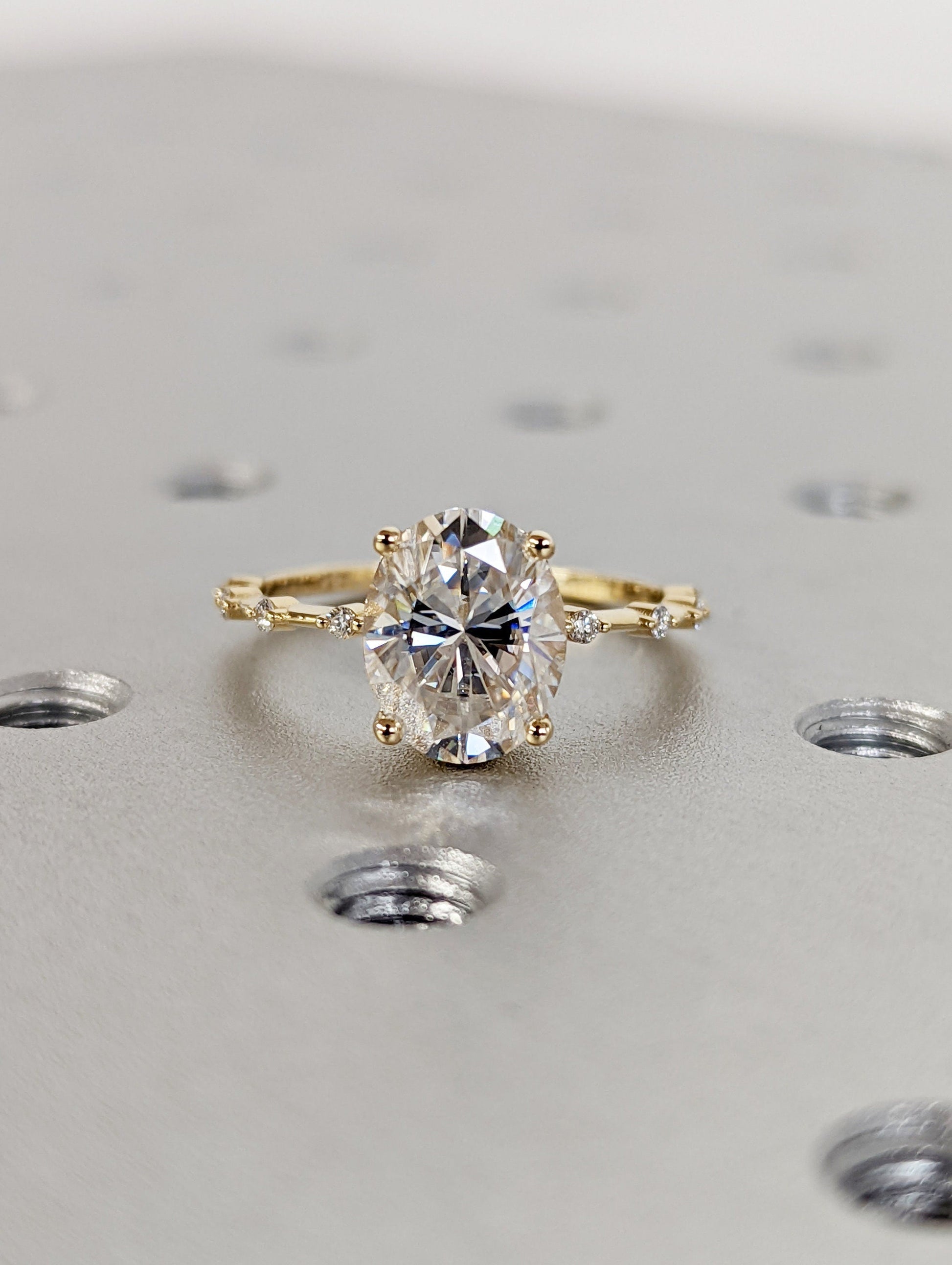 1.2 CT Round Solitaire Moissanite Engagement Ring