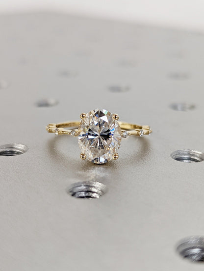 1.2 CT Round Solitaire Moissanite Engagement Ring