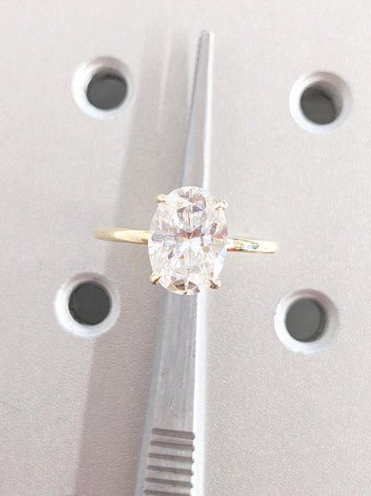 1.2 CT Round Solitaire Moissanite Engagement Ring