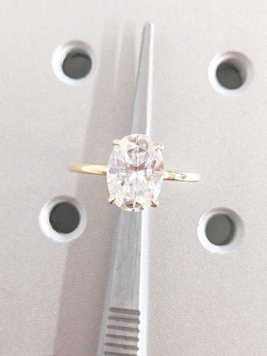 1.2 CT Round Solitaire Moissanite Engagement Ring