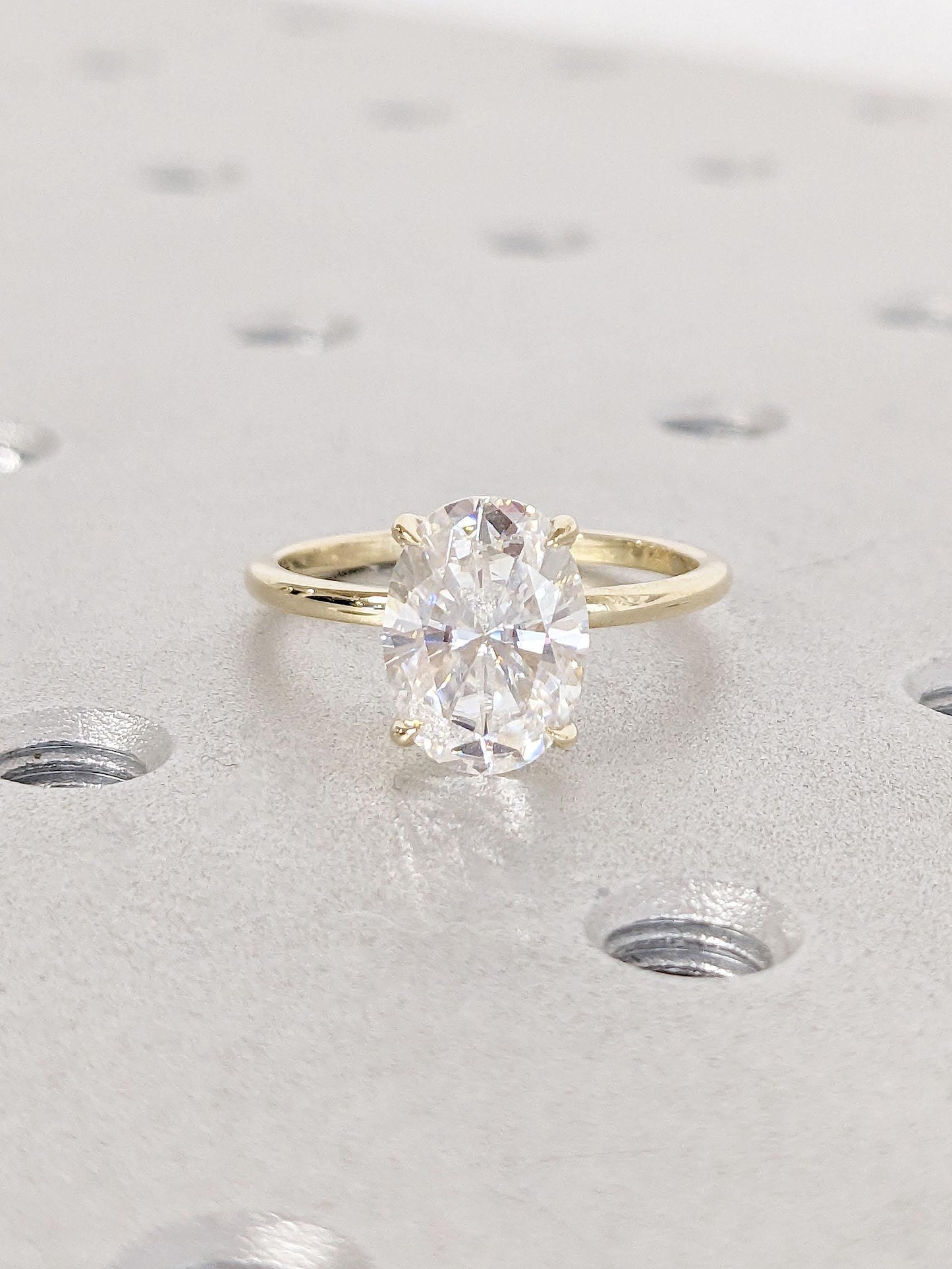 1.2 CT Round Solitaire Moissanite Engagement Ring