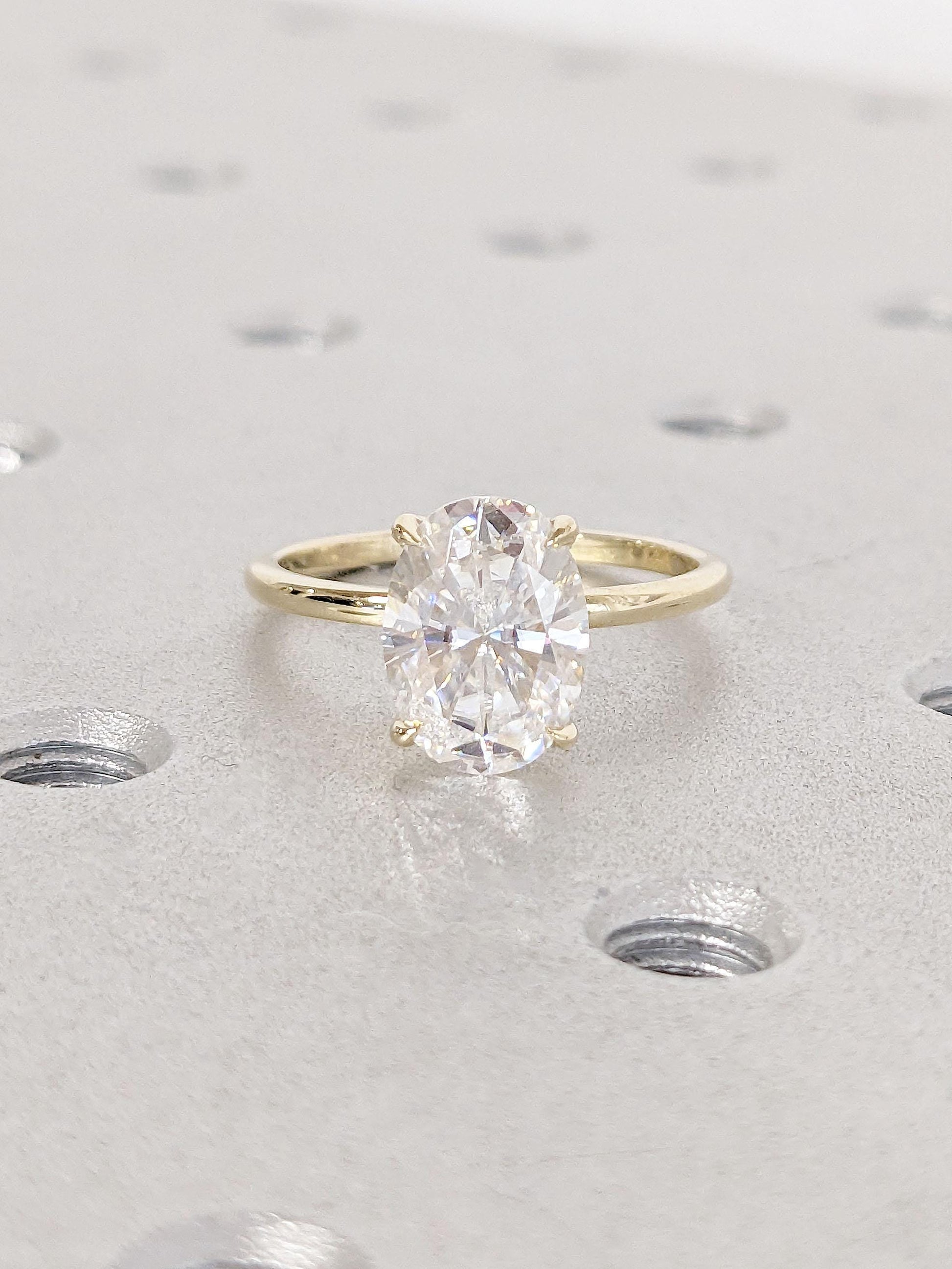 1.2 CT Round Solitaire Moissanite Engagement Ring