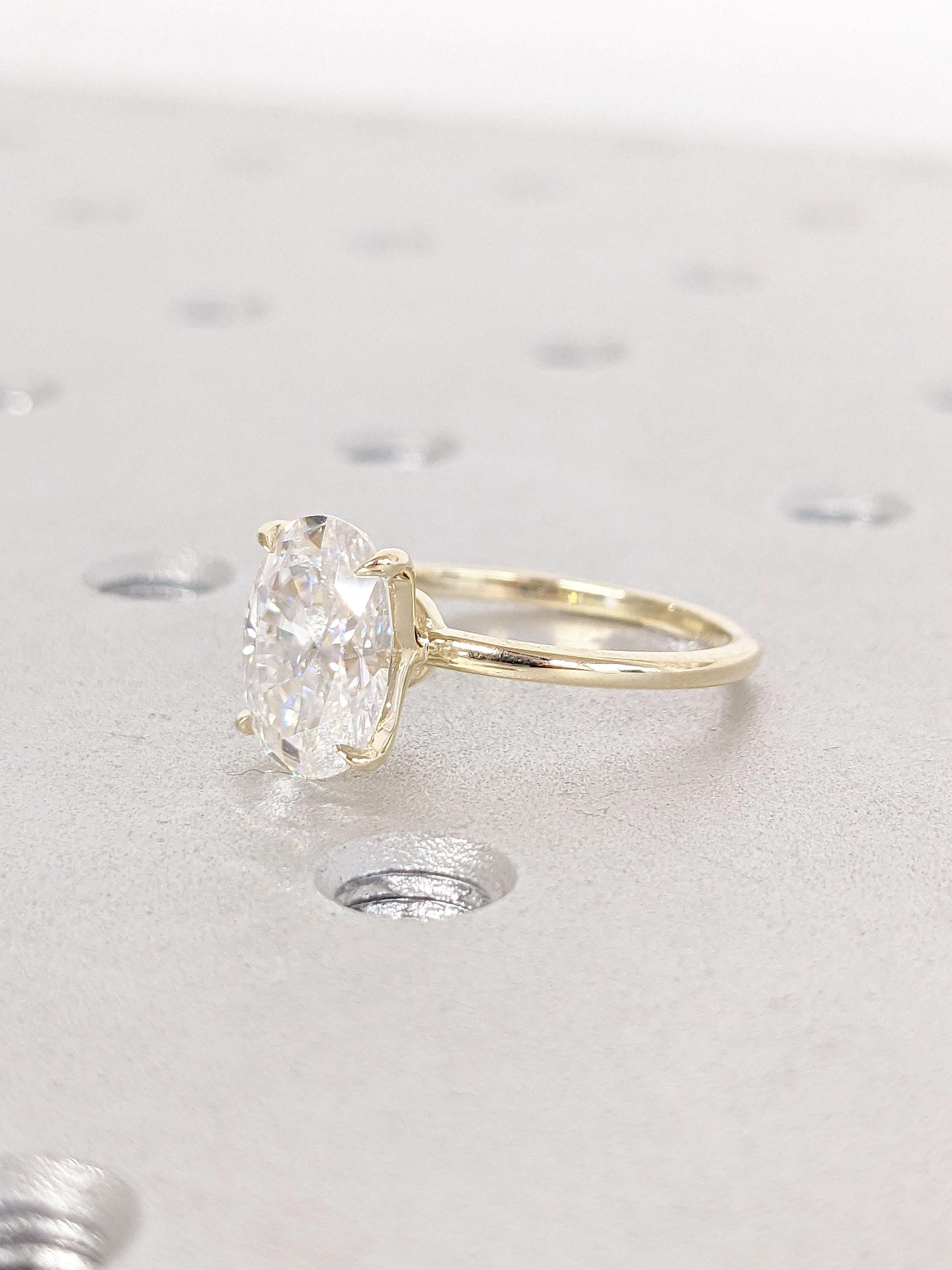 1.2 CT Round Solitaire Moissanite Engagement Ring