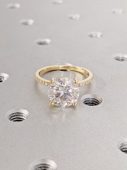 1.2 CT Round Solitaire Moissanite Engagement Ring