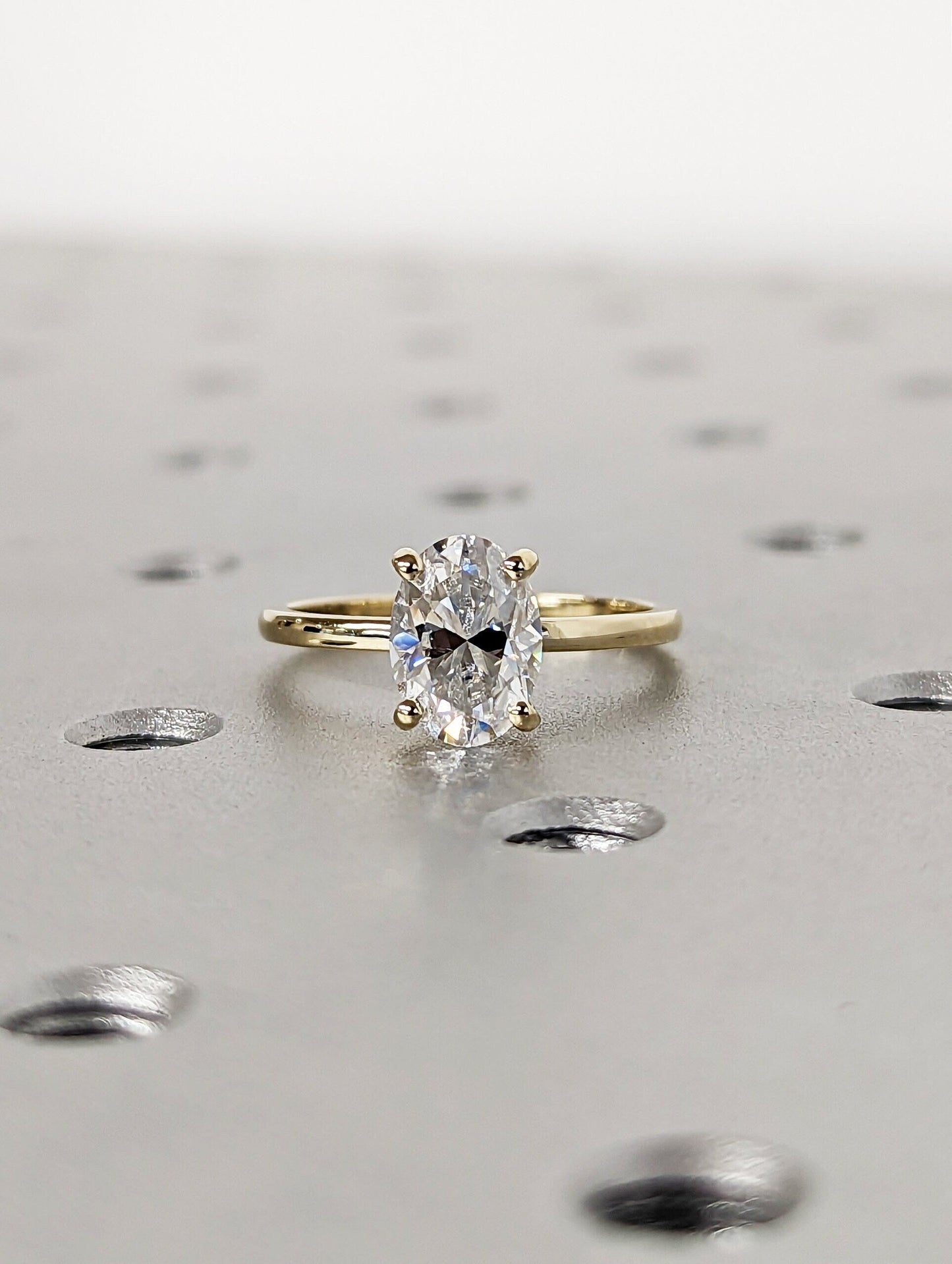 1.2 CT Round Solitaire Moissanite Engagement Ring