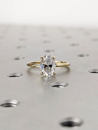 1.2 CT Round Solitaire Moissanite Engagement Ring
