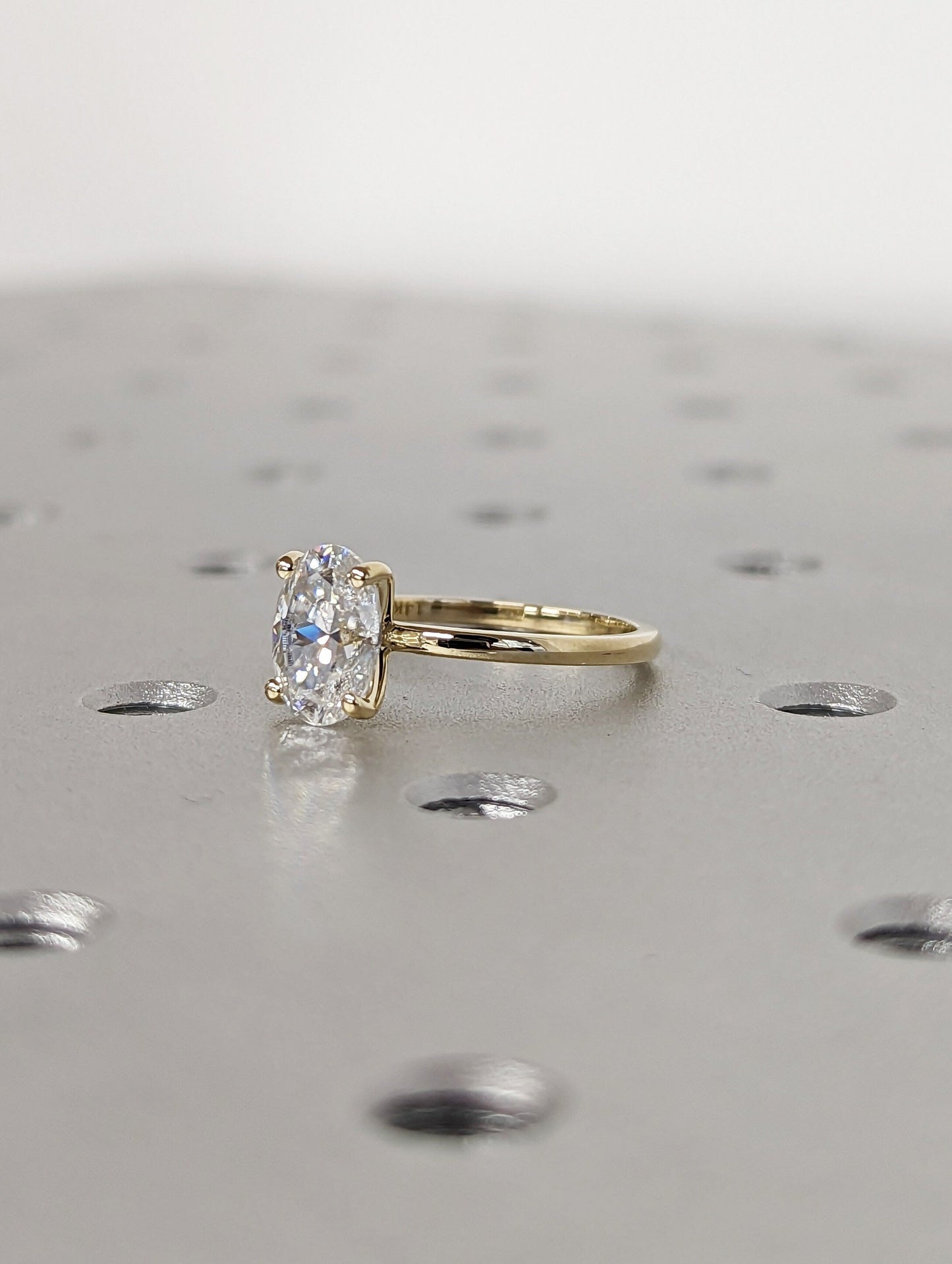 1.2 CT Round Solitaire Moissanite Engagement Ring