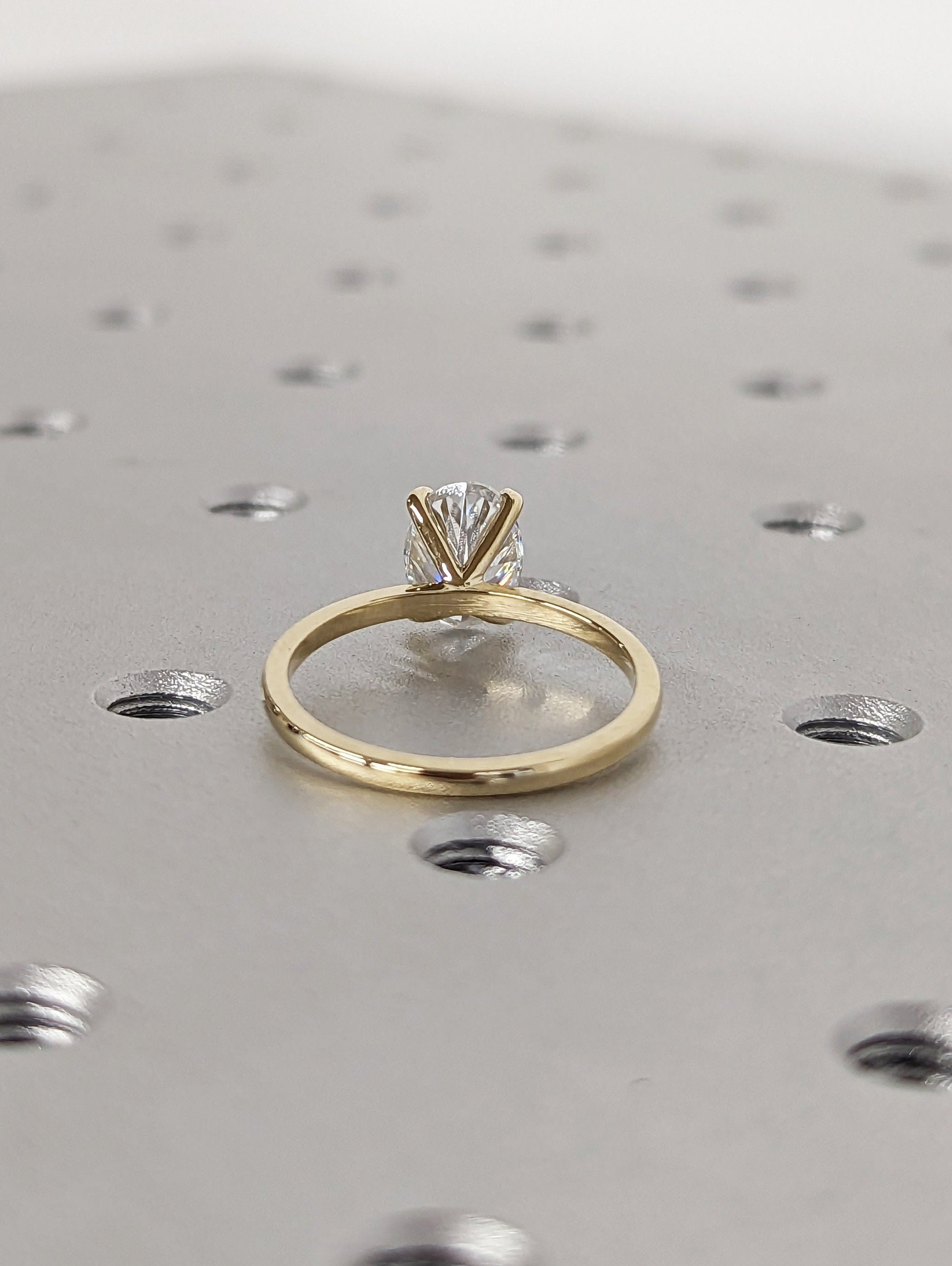 1.2 CT Round Solitaire Moissanite Engagement Ring