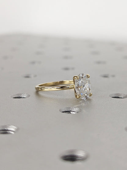 1.2 CT Round Solitaire Moissanite Engagement Ring