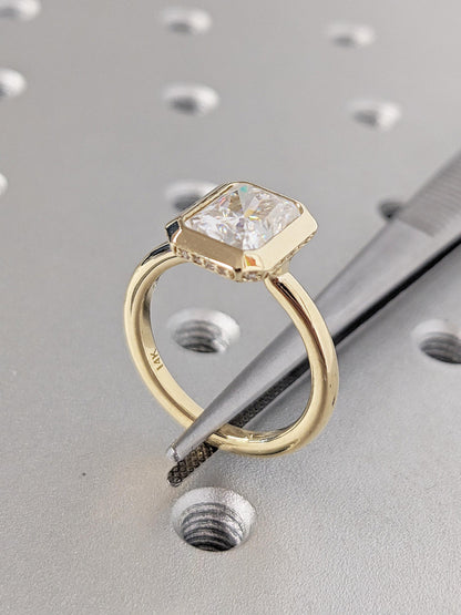 1.2 CT Round Solitaire Moissanite Engagement Ring