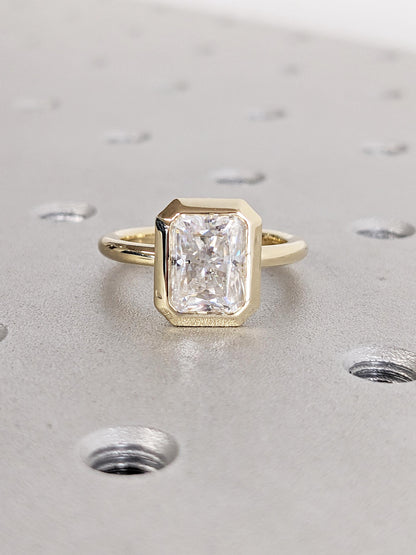 1.2 CT Round Solitaire Moissanite Engagement Ring