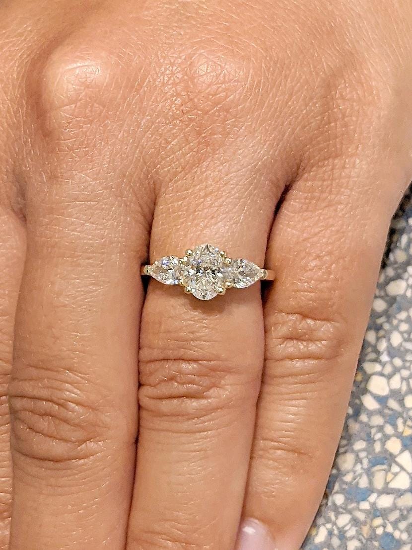 1.2 CT Round Solitaire Moissanite Engagement Ring