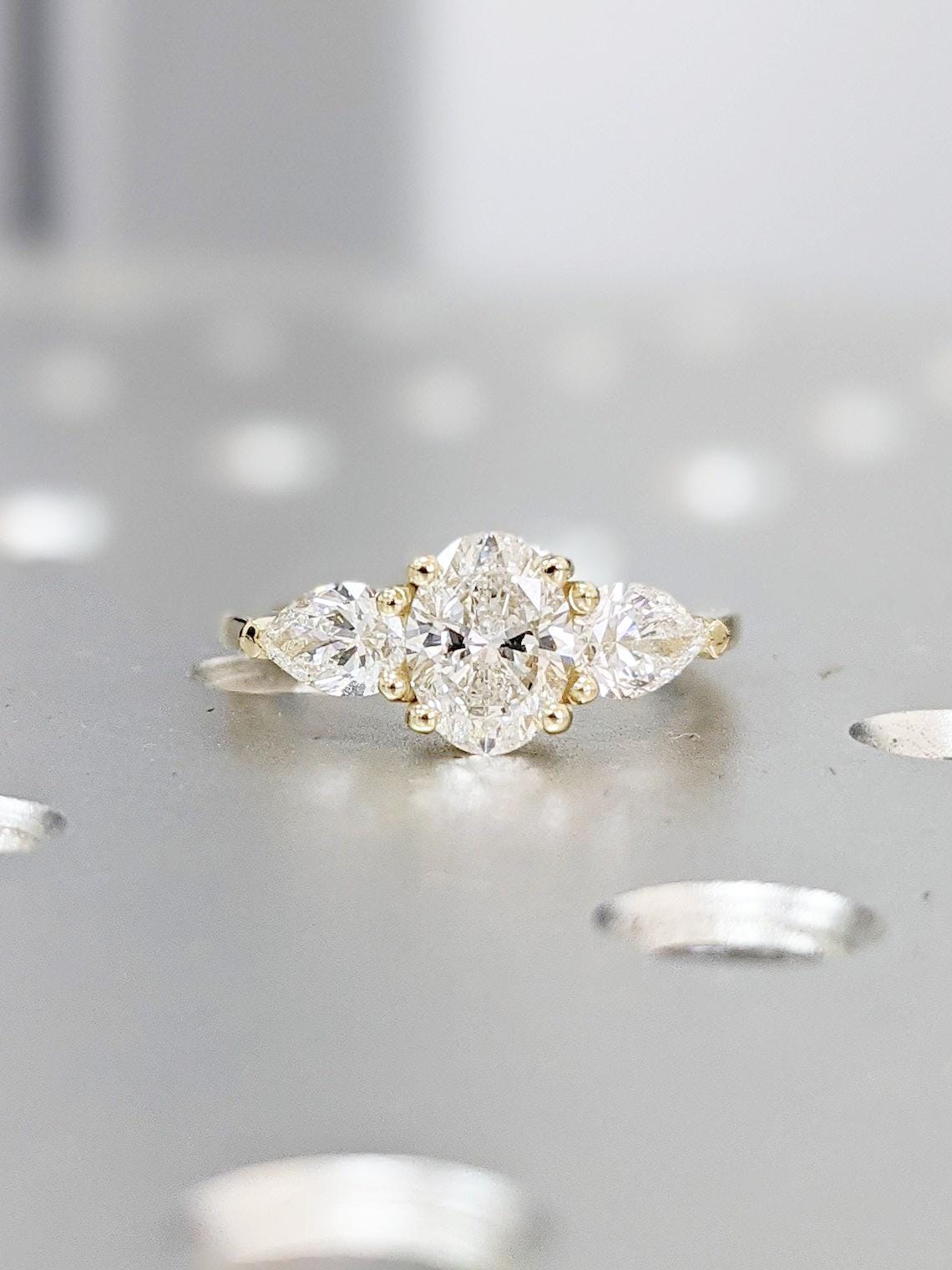 1.2 CT Round Solitaire Moissanite Engagement Ring
