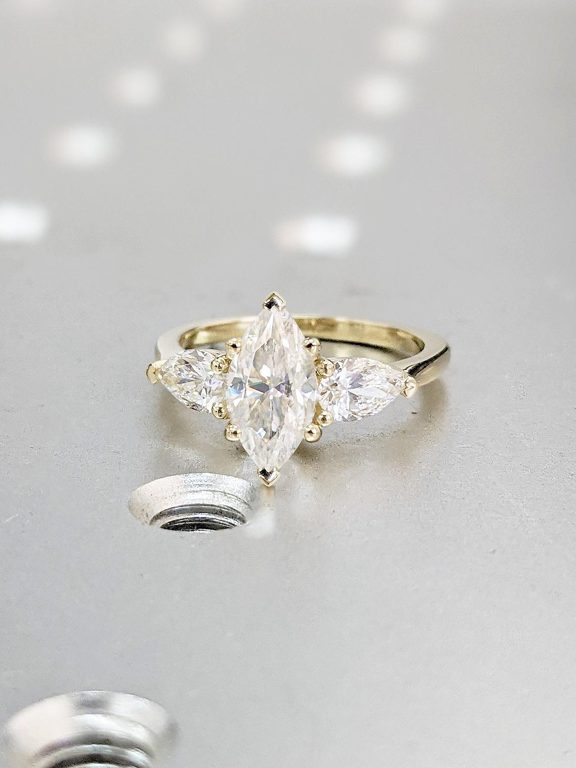 1.2 CT Round Solitaire Moissanite Engagement Ring