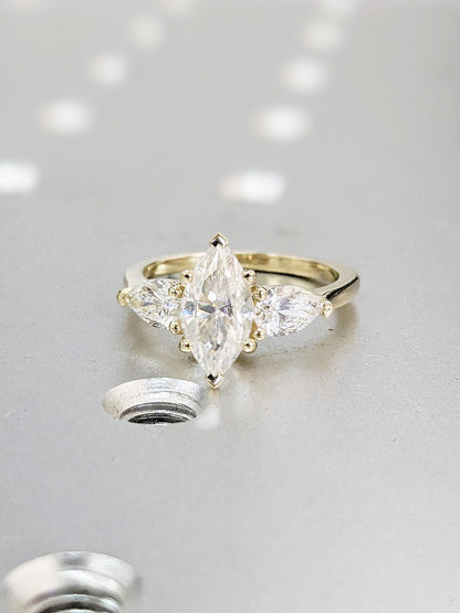 1.2 CT Round Solitaire Moissanite Engagement Ring