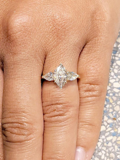 1.2 CT Round Solitaire Moissanite Engagement Ring