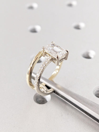 1.2 CT Round Solitaire Moissanite Engagement Ring