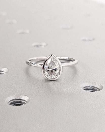 1.2 CT Round Solitaire Moissanite Engagement Ring