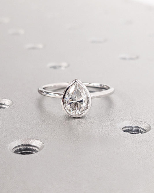 1.2 CT Round Solitaire Moissanite Engagement Ring