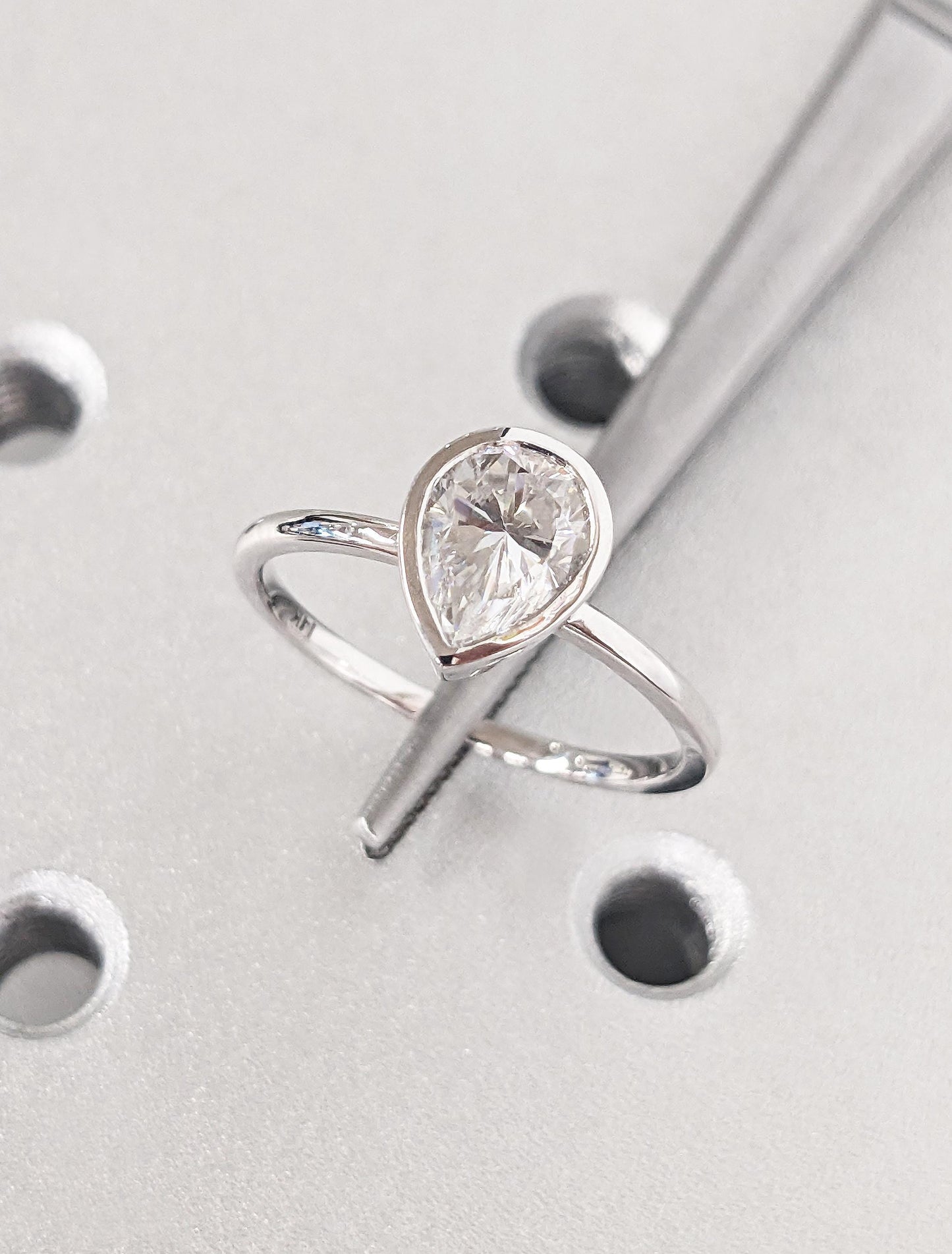 1.2 CT Round Solitaire Moissanite Engagement Ring