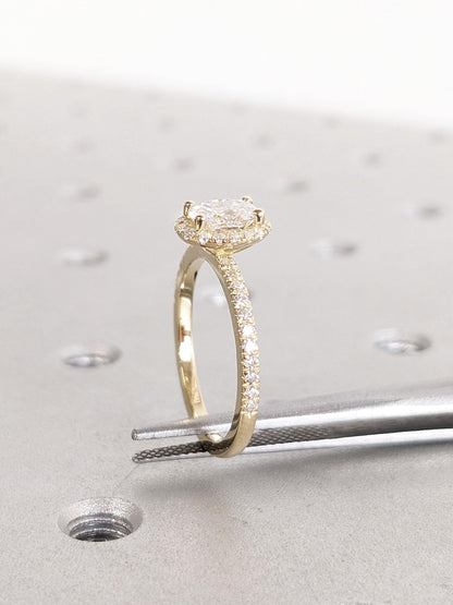 1.2 CT Round Solitaire Moissanite Engagement Ring