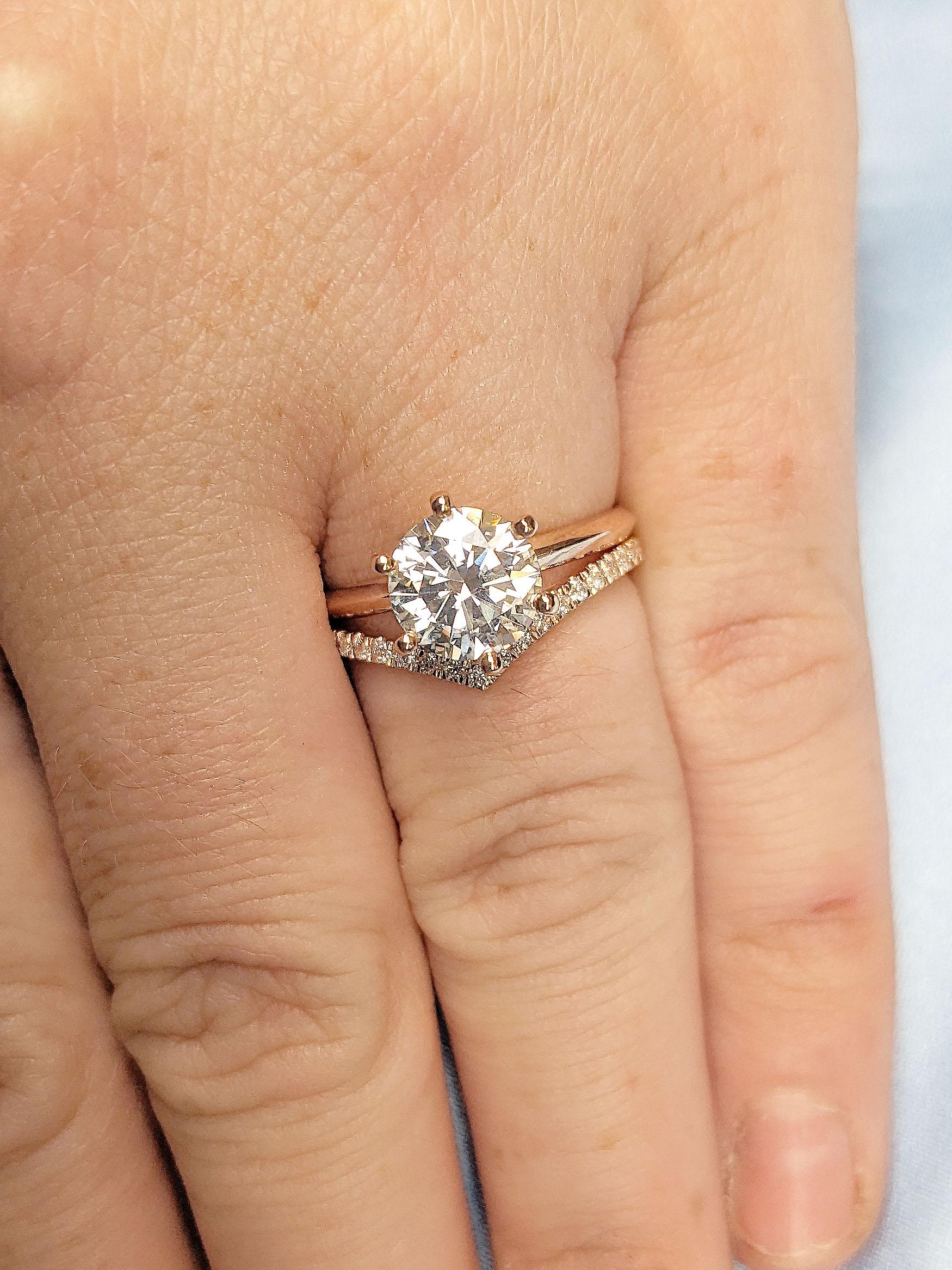 1.2 CT Round Solitaire Moissanite Engagement Ring