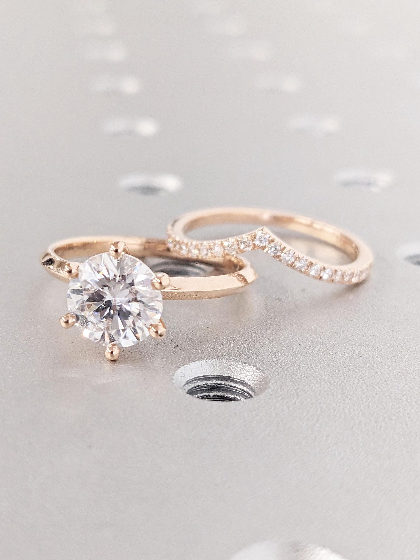 1.2 CT Round Solitaire Moissanite Engagement Ring