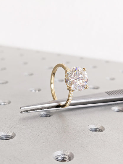 1.2 CT Round Solitaire Moissanite Engagement Ring