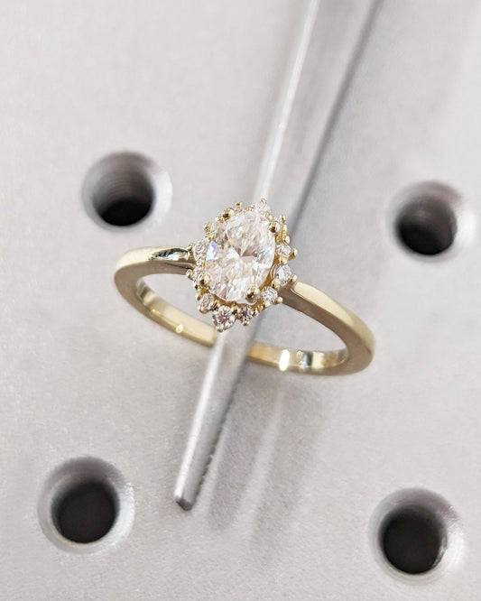 1.2 CT Round Solitaire Moissanite Engagement Ring