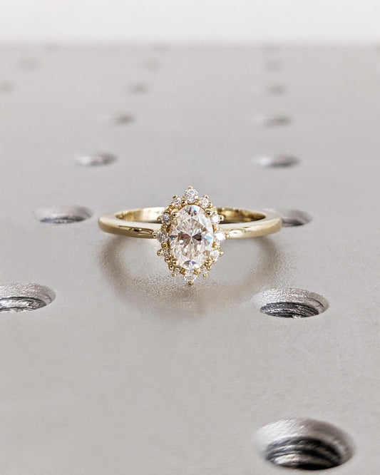 1.2 CT Round Solitaire Moissanite Engagement Ring