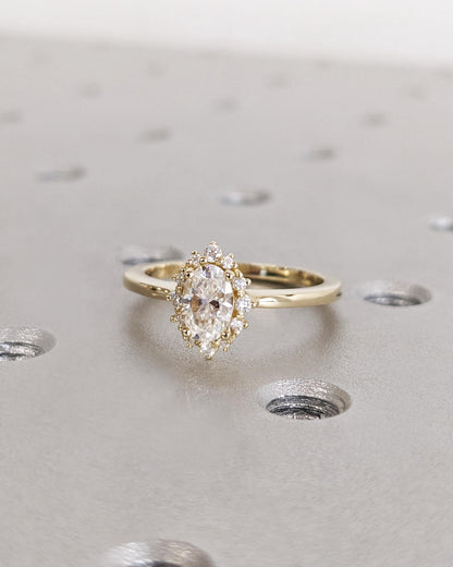 1.2 CT Round Solitaire Moissanite Engagement Ring