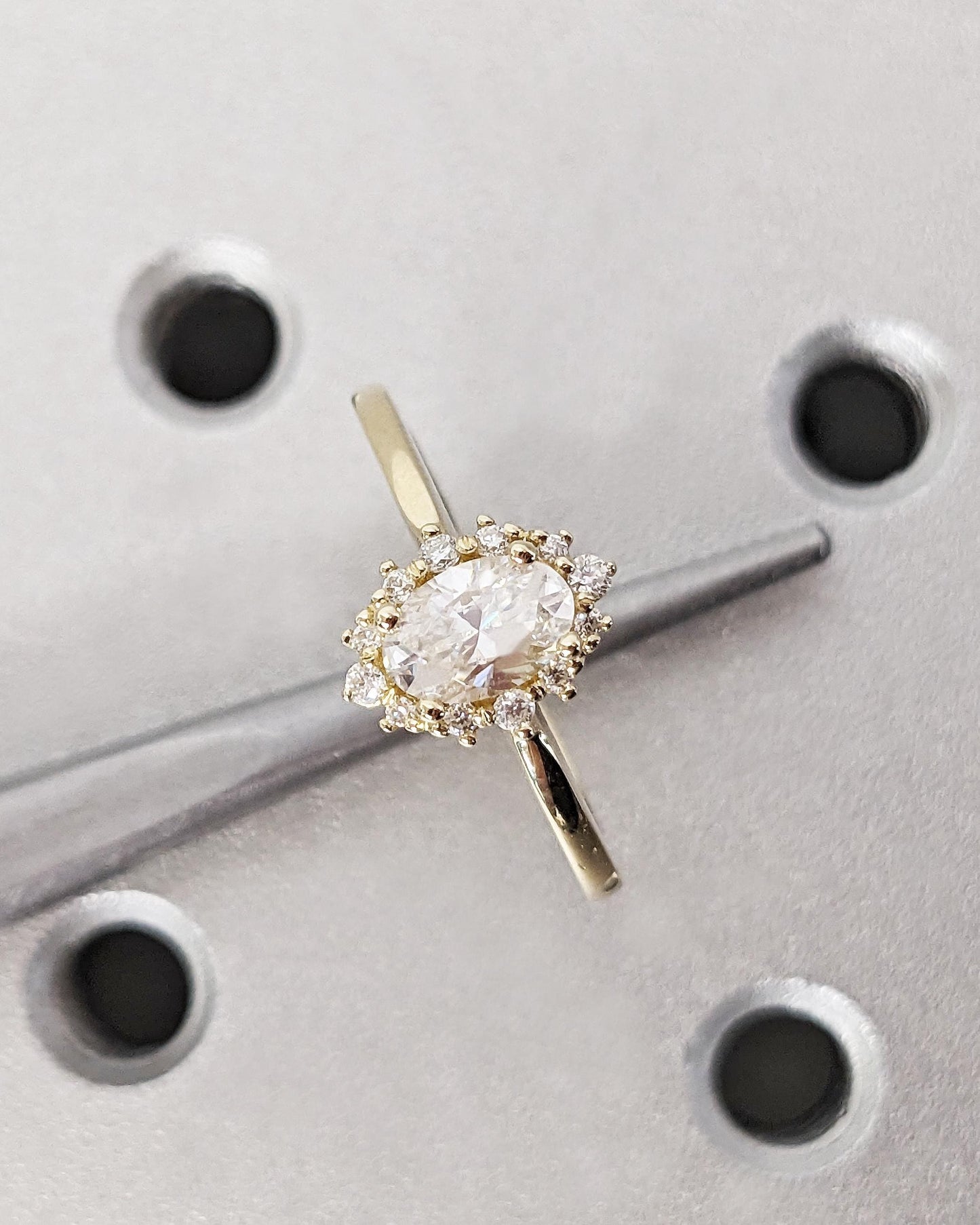 1.2 CT Round Solitaire Moissanite Engagement Ring