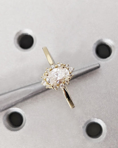 1.2 CT Round Solitaire Moissanite Engagement Ring