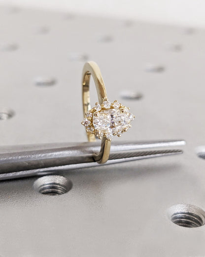 1.2 CT Round Solitaire Moissanite Engagement Ring