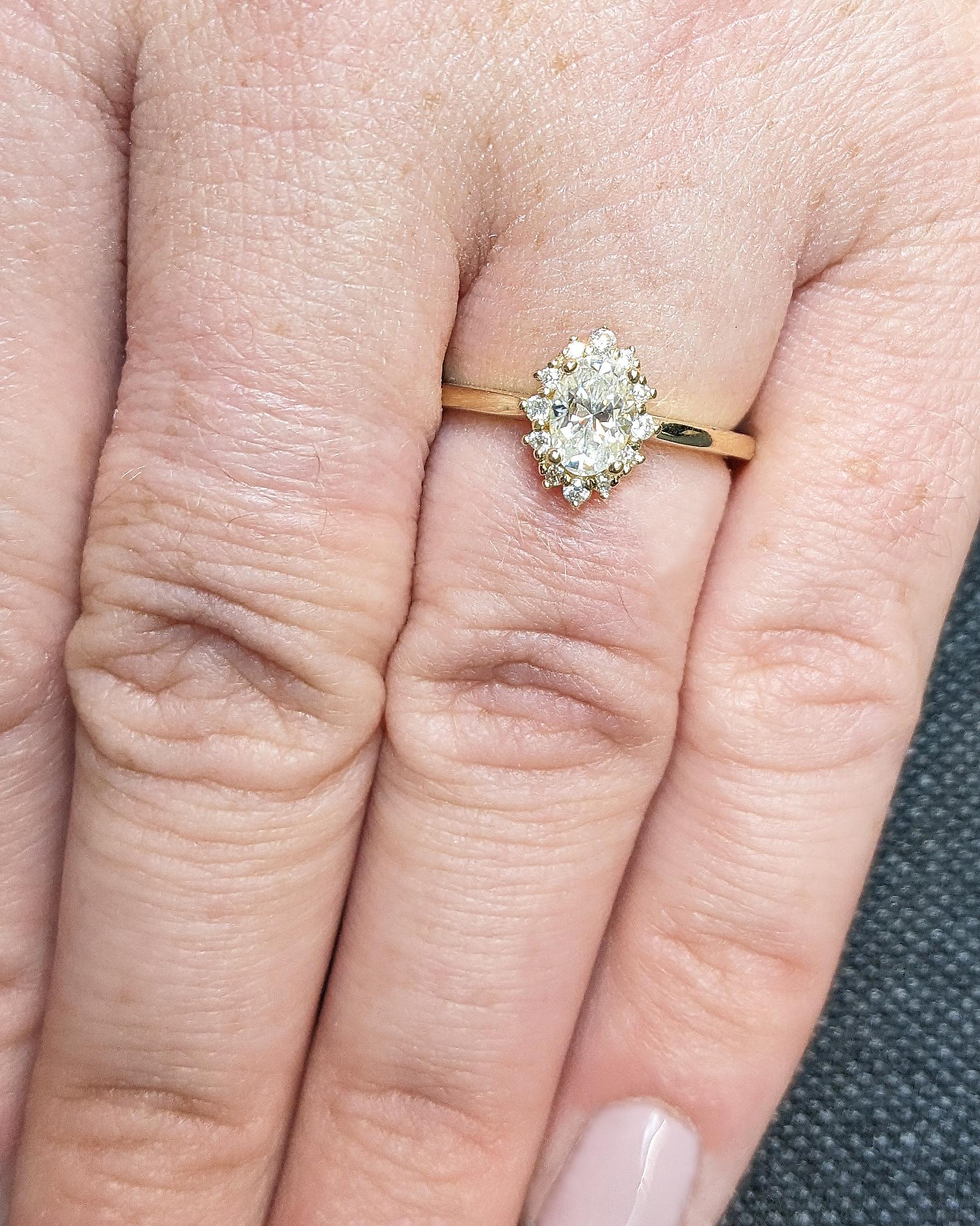 1.2 CT Round Solitaire Moissanite Engagement Ring