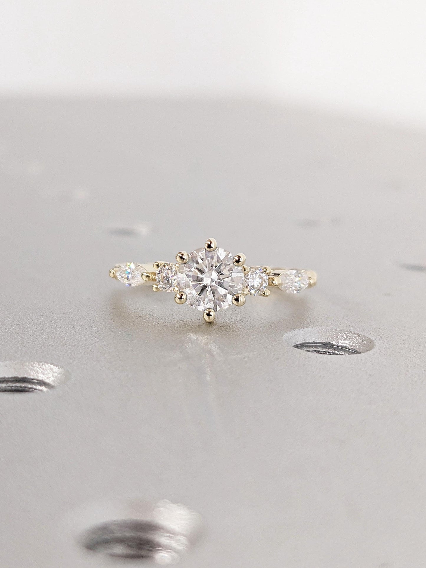 1.2 CT Round Solitaire Moissanite Engagement Ring