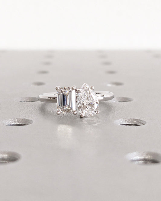 1.2 CT Round Solitaire Moissanite Engagement Ring