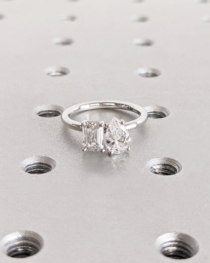 1.2 CT Round Solitaire Moissanite Engagement Ring