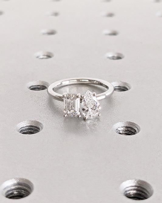 1.2 CT Round Solitaire Moissanite Engagement Ring