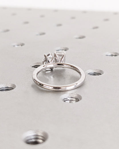 1.2 CT Round Solitaire Moissanite Engagement Ring