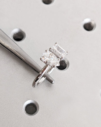 1.2 CT Round Solitaire Moissanite Engagement Ring