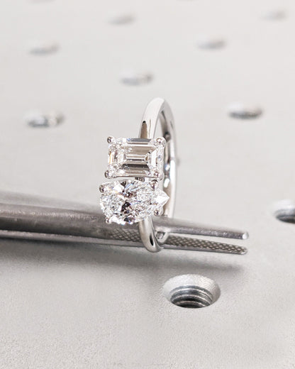1.2 CT Round Solitaire Moissanite Engagement Ring