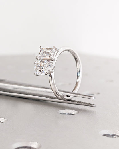 1.2 CT Round Solitaire Moissanite Engagement Ring