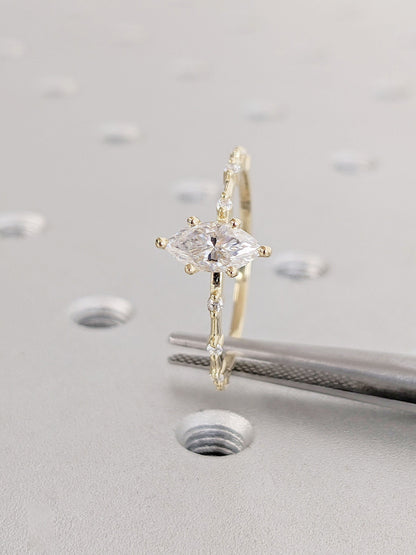 1.2 CT Round Solitaire Moissanite Engagement Ring